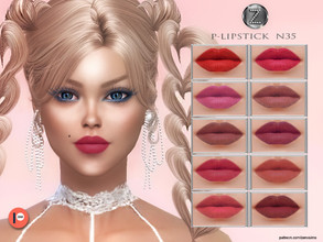 Sims 4 — PATREON - (Early Access) LIPSTICK N35 by ZENX — -Base Game -All Age -For Female -10 colors -Works with all of
