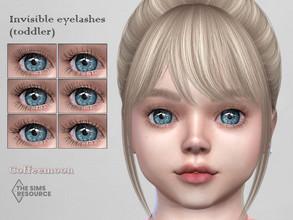Sims 4 — Invisible eyelashes (Toddler) by coffeemoon — 3D lashes glasses category 17 styles for female only: toddler HQ