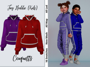 Sims 4 — Jay Hoddie (Kids) by couquett — Cute Hoddie for your kids avaible in 16 Swatches also here isHQ mod compatible
