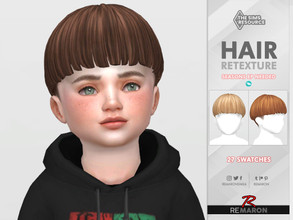 Sims 4 — Aaron Hair 01 Seasons EP Needed by remaron — Hair retexture for Toddler in The Sims 4 -27 Swatches -Custom CAS