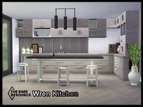 Sims 4 — Wren Kitchen by seimar8 — Maxis match Wren Kitchen in modern wood and quartz. I have all Expansion, Game, Stuff