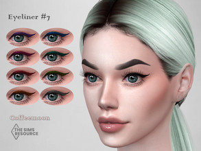 Sims 4 — Eyeliner N7 by coffeemoon — 9 colors for female: teen, young, adult, elder HQ mod compatible