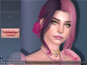 Sims 4 — Mouthpreset N35 by PlayersWonderland — This mouthpreset adds a new morphed, more small looking mouth. Available