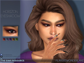 Sims 4 — Horizon Eyeshadow by PlayersWonderland — Handdrawn eyeshadow available in 5 colors. 