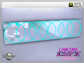 Sims 4 — CyFi Cancuna bedroom wall mirror by jomsims — CyFi Cancuna bedroom wall mirror. big model and ornates with