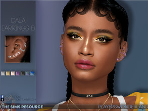 Sims 4 — Dala Earrings B by PlayersWonderland — A set of different ear piercings. Included are 7 swatches as well as