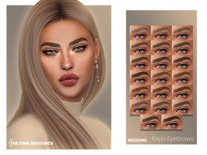 Sims 4 — Kayla Eyebrows by MSQSIMS — These Eyebrows are available in 20 colors. They are suitable for Female/Male from