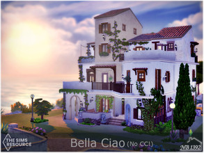 Sims 4 — Bella Ciao (No CC!) by nobody13922 — Beautiful large house in Mediterranean climate with wonderful views. Ideal