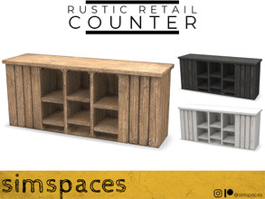 Sims 4 — Rustic Retail - counter by simspaces — Part of the Rustic Retail set: so very rustically retail. This is where