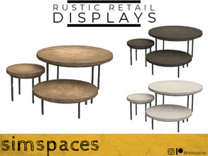 Sims 4 — Rustic Retail - displays by simspaces — Part of the Rustic Retail set: so very rustically retail. Just some cute