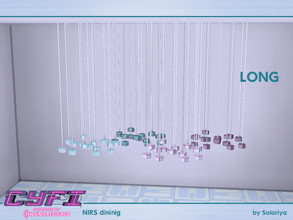 Sims 4 — CyFi Nirs Dining. Ceiling Light, long by soloriya — Ceiling light, long. Part of CyFi Nirs Dining set. 4 color