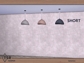 Sims 4 — Harper. Ceiling Light, short by soloriya — Ceiling light, short. Part of Harper set. 3 color variations.