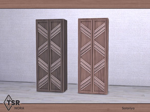 Sims 4 — Nora. Cabinet by soloriya — Big wooden cabinet. Part of Nora set. 2 color variations. Category: Surfaces -