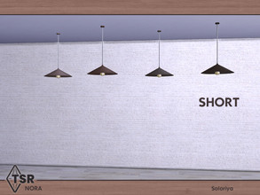 Sims 4 — Nora. Ceiling Light, short by soloriya — Ceiling light, short. Part of Nora set. 4 color variations. Category: