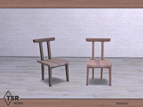 Sims 4 — Nora. Chair by soloriya — Dining chair. Part of Nora set. 2 color variations. Category: Comfort - Dining Chairs.