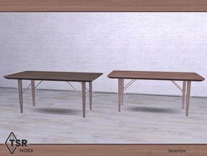 Sims 4 — Nora. Dining Table by soloriya — Dining table. Part of Nora set. 2 color variations. Category: Surfaces - Dining