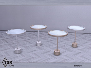 Sims 4 — Tove. End Table by soloriya — End table with glass. Part of Tove set. 4 color variations. Category: Surfaces -