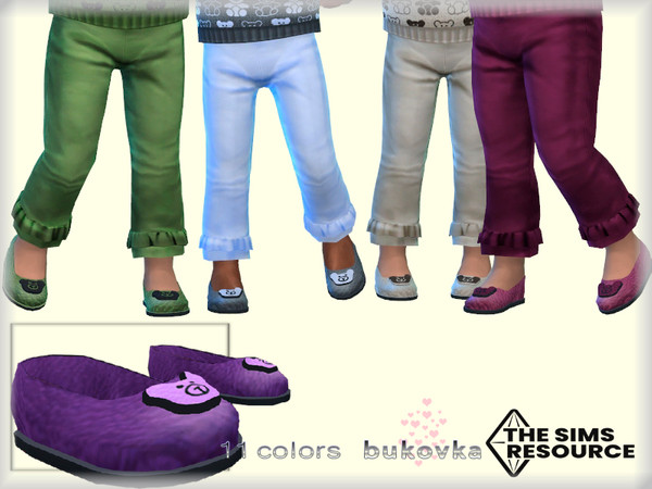 Sims 4 — Shoes Bear by bukovka — Shoes for girls, toddler. Installed autonomously. The new mesh is mine, included.