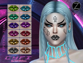 Sims 4 — CYFI LIPSTICK Z168 by ZENX — -Base Game -All Age -For Female -12 colors -Works with all of skins -Compatible
