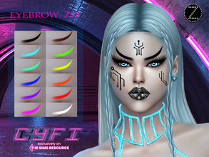 Sims 4 — CYFI EYEBROW Z28 by ZENX — -Base Game -All Age -For Female -12 colors -Works with all of skins -Compatible with