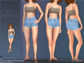 Sims 4 — BodyPreset N16 by PlayersWonderland — A new bodypreset to fit a lot of real bodies. This one is for fit sims. +