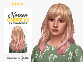 Sims 4 — Noreen Hair V2 Ombre - Seasons Needed by Nords — Dag dag, this is a recolor of my Noreen Hair V2, it comes in 24