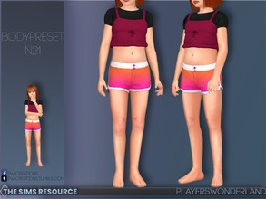 Sims 4 — BodyPreset N21 by PlayersWonderland — A new bodypreset to fit a lot of real bodies. This one is a more curvy