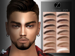 Sims 4 — EYEBROW Z29 by ZENX — -Base Game -All Age -For Female -14 colors -Works with all of skins -Compatible with HQ