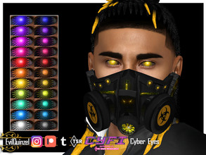 Sims 4 — CyFi - Cyber Eyes by EvilQuinzel — Eyes for bionic sims and for robots! - Facepaint category; - Female and male;