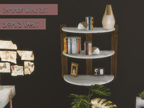 Sims 4 — Summer Wine Set - Shelf by siomisvault — A chic chic shelf for your cool rooms! Thank you for the support enjoy