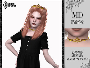 Sims 4 — NECKLACE RIRICHIYO CHILD by Mydarling20 — new mesh base game compatible all lods all maps 5 colors