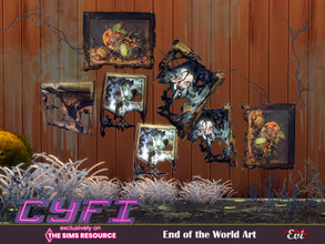 Sims 4 — CYFI_end of the world Art by evi — The remainings of a past world. Art still alive