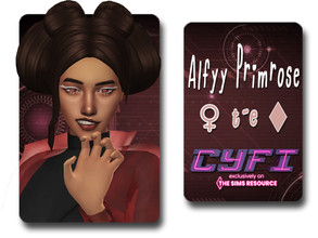 Sims 4 — [Cyfi] Primrose Hairstyle by Alfyy — Alfyy Primrose Hairstyle *Part of the CYFI Collab* You can support me on