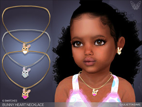 Sims 4 — Bunny Heart Necklace For Toddlers by feyona — Bunny Heart Necklace For Toddlers is perfect for Easter. Check the