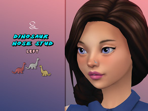 Sims 4 — Dinosaur Nose Stud (left nostril) by simlasya — All LODs New mesh 5 swatches Teen to elder Custom thumbnail In