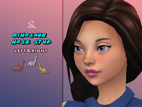 Sims 4 — Dinosaur Nose Stud by simlasya — All LODs New mesh 5 swatches Teen to elder Custom thumbnail In the nose ring