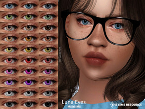 Sims 4 — Luna Eyes by MSQSIMS — These eyes are available in 50 swatches. It is suitable for Female/Male from Toddler-