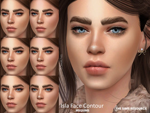 Sims 4 — Isla Face Contour by MSQSIMS — This light face contour with highlight is available in 3 colors and in different