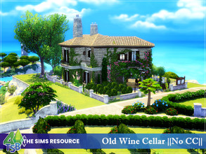 Sims 4 — Old Wine Cellar || NO CC || by Bozena — The house is located in the Porto Luminoso. Tartosa Lot: 30 x 20 Value: