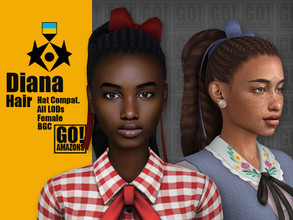 Sims 4 — Diana Hair by GoAmazons — >Base game compatible female hairstyle >Hat compatible >From Teen to Elder