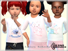 Sims 4 — Shirt  Toddler F by bukovka — Shirt for babies for girls. Installed standalone, suitable for the base game. 4