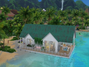 Sims 4 — Old boat shed no cc  by sgK452 — on a small plot (20x20), for a couple with cat or dog comfortable, lots of