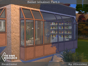 Sims 4 — Basset Windows Part.1 by Mincsims — Basset Window Part.1 consists of 8 packages. - 2x5 Middle for Tall Wall -