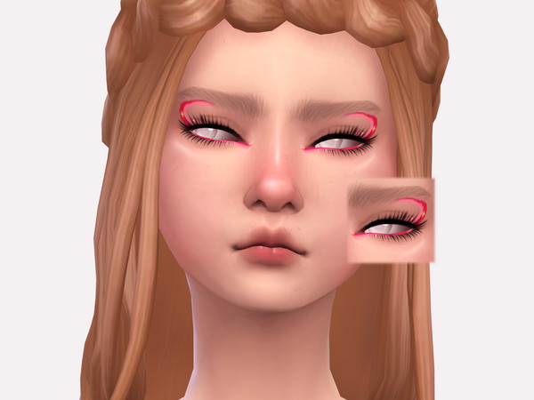 Sims 4 — Powerpuff Eyeliner by Sagittariah — base game compatible 1 swatch properly tagged enabled for all occults