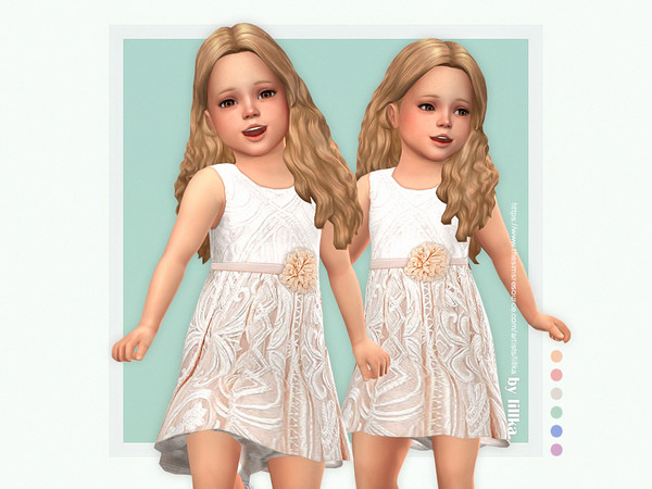 Sims 4 — Darleen Dress by lillka — Darleen Dress 6 swatches Base game compatible Custom thumbnail