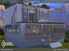 Sims 4 — Basset Doors by Mincsims — Basset Doors consist of 8 packages. - 2x5 Double Door for Tall Wall - 2x4 Double Door