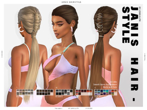 Sims 4 — LeahLillith Janis Hairstyle by Leah_Lillith — Janis Hairstyle All LODs Smooth bones Custom CAS thumbnail Works