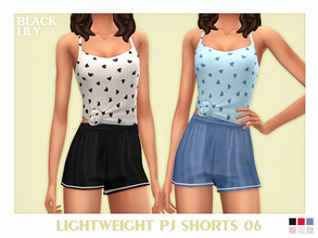 Sims 4 — Lightweight PJ Shorts 06 by Black_Lily — YA/A/Teen 6 Swatches New item