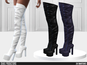 Sims 4 — 861 - High Heel Boots by ShakeProductions — Shoes/High Heels New Mesh All LODs Handpainted 20 Colors