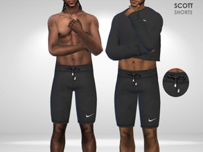 Sims 4 — Scott Shorts by Puresim — Active Men shorts.